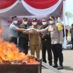 Dandim 0410/KBL Hadiri Pemusnahan Barang Bukti Berbagai Kasus Tindak Pidana