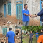 Relawan Aries Sandi Tinjau Rumah Korban Bencana Alam di Pesawaran