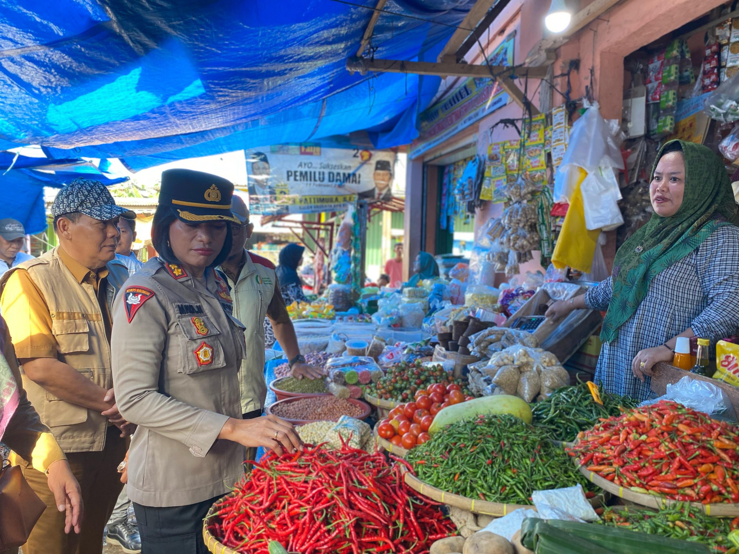 Cegah Lonjakan Harga, Polres Pesawaran dan Pemda Lakukan Inspeksi Stok Pangan di Pasar Kedondong