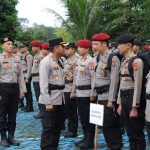 Kapolres Pesawaran Pimpin Apel Gelar Pergeseran Pasukan, Tegaskan Komitmen Netralitas dan Keamanan PSU 2025