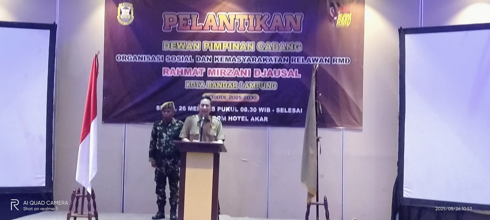 Pelantikan DPC Relawan RMD Bandar Lampung 2025–2030, DPD Tegaskan Komitmen Sosial dan Dukung Visi Gubernur