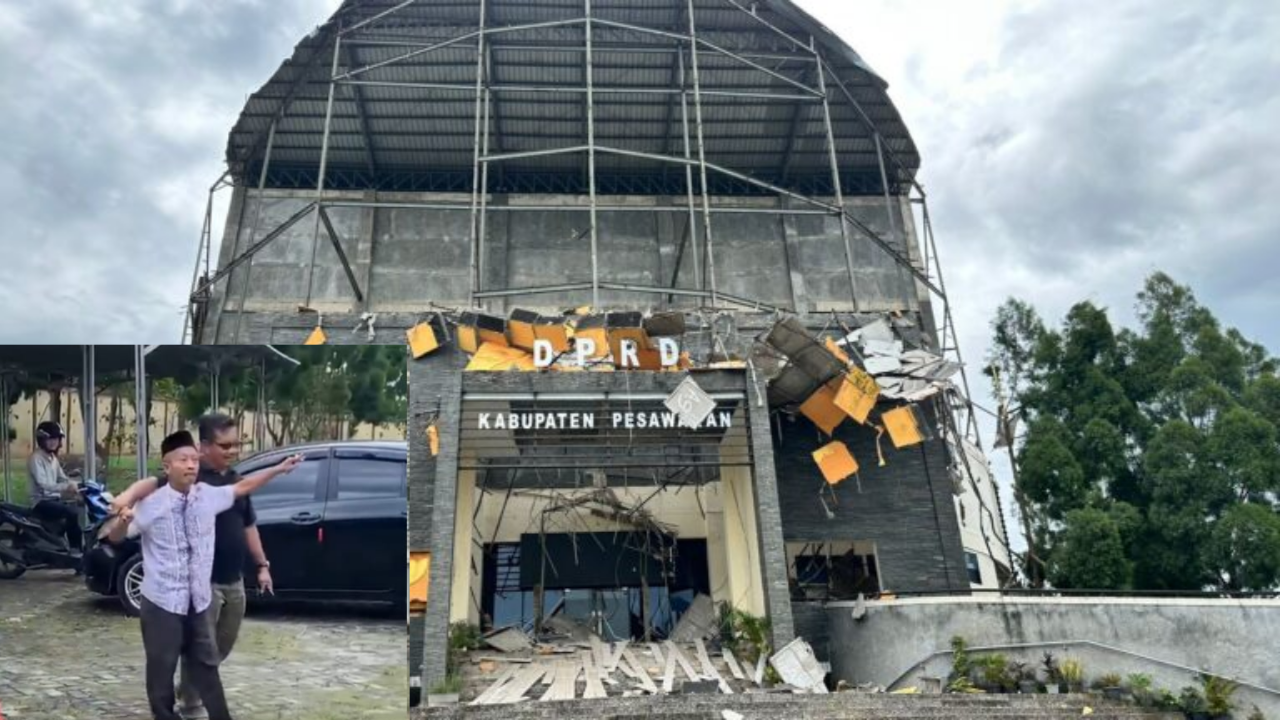 Atap Gedung DPRD Pesawaran Ambrol, Tokoh Pendiri Daerah dan Wakil Ketua Dewan Tumpahkan Kekecewaan