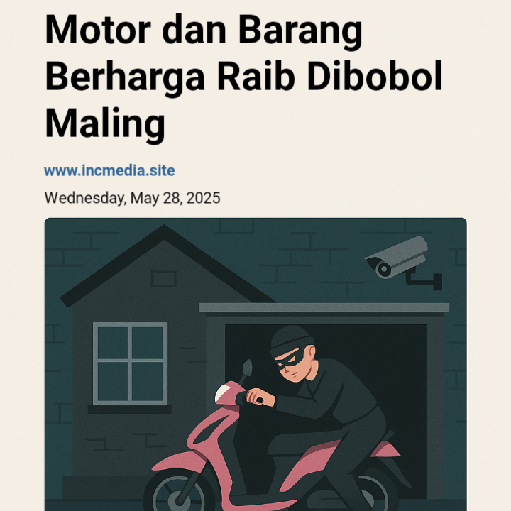 Motor dan Barang Berharga Raib Dibobol Maling, Warga Kagungan Ratu Tubaba Resah 