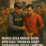 Aksi Sigap Satnarkoba Polda Lampung Disambut Haru Warga Merak Batin Usai Gerebek Sarang Narkoba