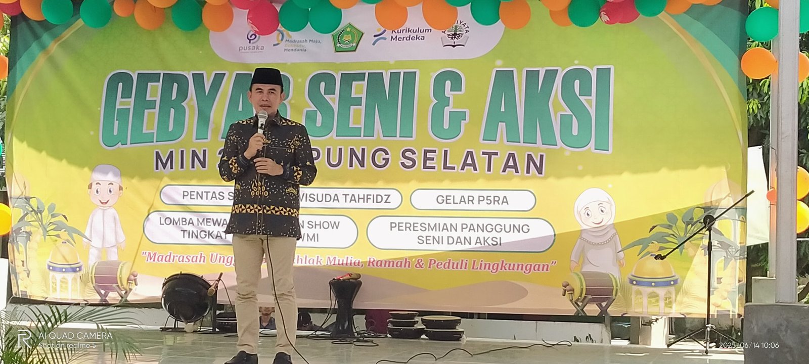 MIN 2 Lampung Selatan Gelar Perpisahan Kelas 6 dan Resmikan Panggung IJTIHADAH dan Mushola 