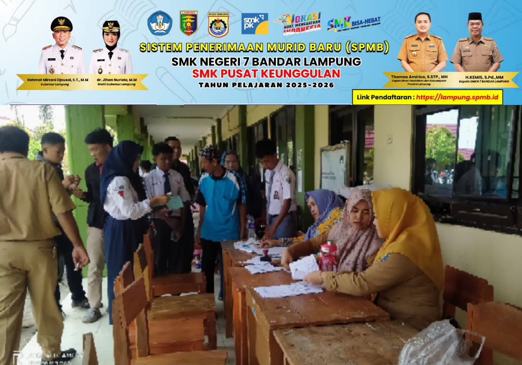 Hari Pertama SPMB di SMKN 7 Bandar Lampung Disambut Antusiasme Pendaftar