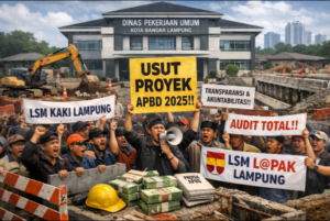 Demo LSM di PU Bandar Lampung, Soroti Proyek APBD 2025