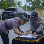 Sertijab Kapolsek Lamsel, Kapolres Pimpin Pergantian Kapolsek KSKP Bakauheni dan Jati Agung