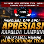 Sapudin Apresiasi Ketegasan Polda Lampung: Kejahatan Jalanan Harus Dilawan