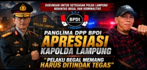 Sapudin Apresiasi Ketegasan Polda Lampung: Kejahatan Jalanan Harus Dilawan