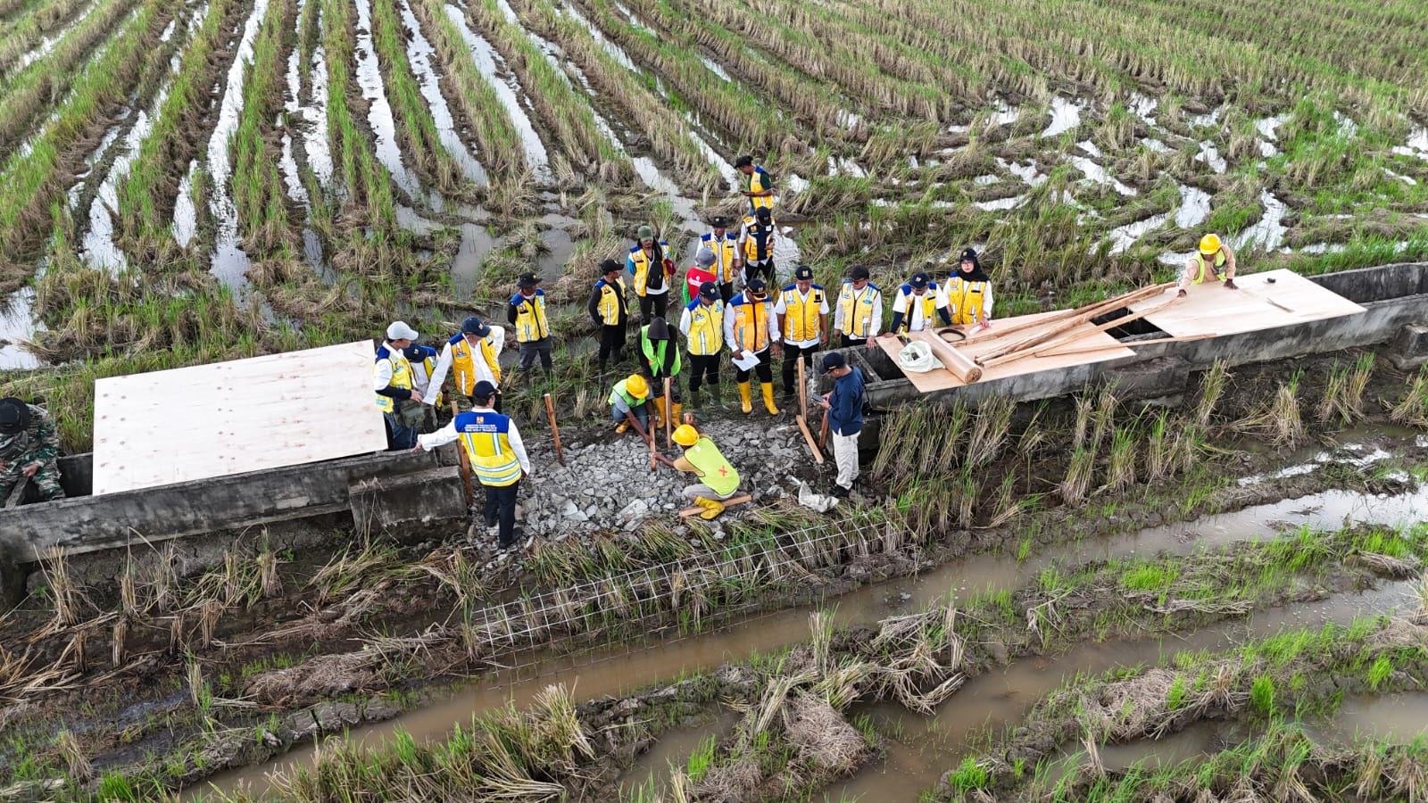 Perbaikan Irigasi Rawajitu Berlanjut, BBWS Mesuji Sekampung Pastikan Air Kembali Mengalir