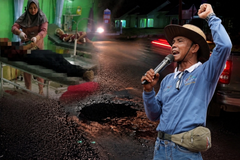 Jalan Rusak Tubaba: Nyawa Rakyat Dipertaruhkan, Janji Infrastruktur Dipertanyakan