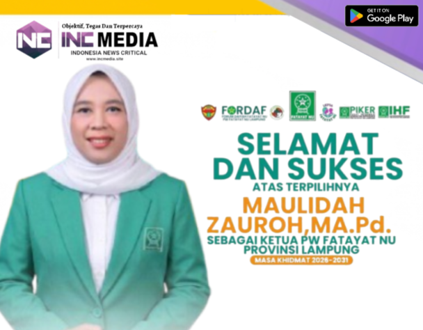Maulidah Zauroh Fatayat NU Lampung 2026–2031, Regenerasi Kepemimpinan Perkuat Peran Perempuan