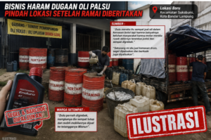 Bisnis Haram Dugaan Oli Palsu di Lampung Diduga Pindah Lokasi, Publik Desak Polda Bertindak