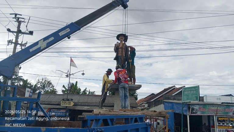 Tugu Tani Marga Agung Direhab, Warga Bangga Ikon Desa Kini Lebih Megah