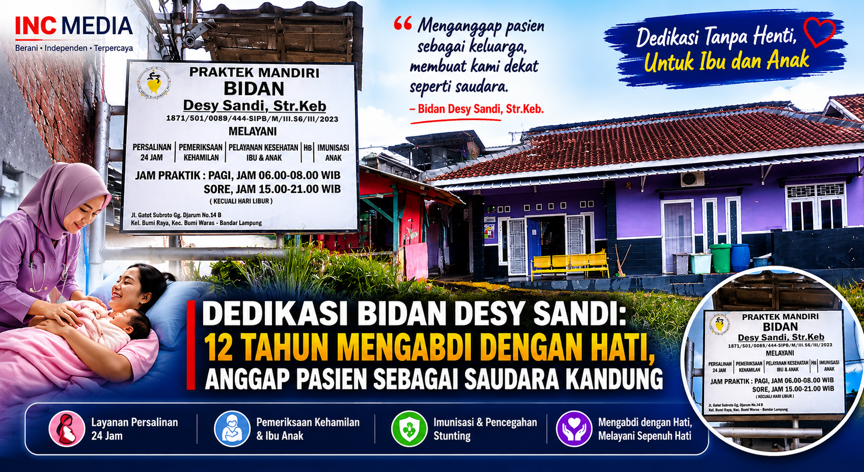 Dari Hati untuk Negeri, Bidan Desy Sandi Konsisten Perangi Stunting dan Layani Masyarakat Selama 12 Tahun