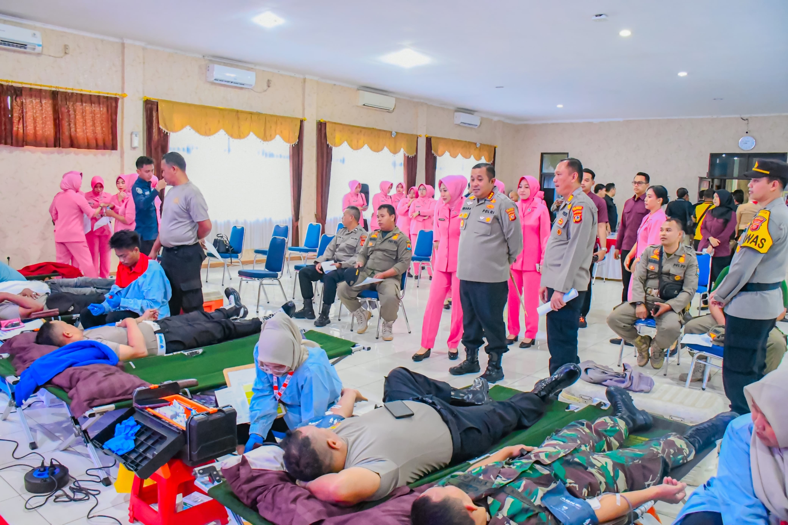Donor darah Polresta Cirebon, Sinergi Kemanusiaan Hari Bhayangkara ke-80 Kumpulkan 126 Kantong Darah