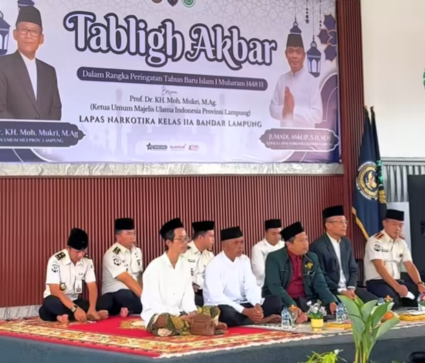 Warga Binaan Hijrah di Lapas Narkotika: Prof Mukri Ajak Muhasabah di Tahun Baru Islam 1448 H