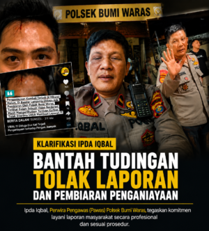 Klarifikasi Ipda Iqbal: Tepis Tuduhan Tolak Laporan Polsek Bumi Waras