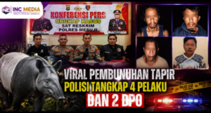 Pembunuhan Tapir Mesuji Terungkap, Polisi Tangkap 4 Pelaku dan Kejar 2 DPO