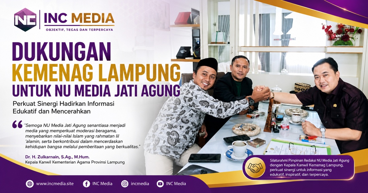 Dukungan Kemenag Lampung untuk NU Media Jati Agung, Perkuat Sinergi Informasi Edukatif