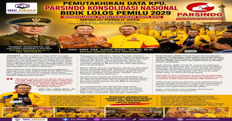 Pemutakhiran Data KPU, Partai Loyalis HM Soeharto Matangkan Organisasi Menuju Pemilu 2029