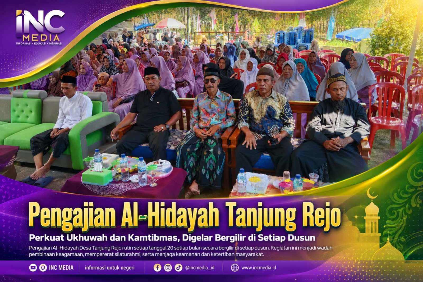 Pengajian Al-Hidayah Tanjung Rejo Perkuat Ukhuwah dan Kamtibmas, Digelar Bergilir di Setiap Dusun