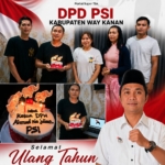 Penuh Keakraban, DPD PSI Way Kanan Beri Kejutan Ulang Tahun untuk Ketua DPW PSI Lampung Ahmad Rio Julian