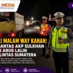 Patroli Malam Way Kanan: Kasatlantas AKP Sulkhan Pantau Arus Lalin Jalan Lintas Sumatera