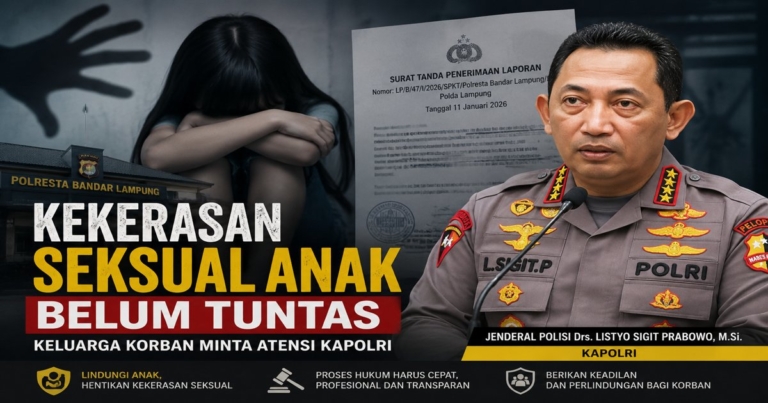 Kekerasan Seksual Anak Belum Tuntas, Keluarga Korban Minta Atensi Kapolri untuk Percepatan Penanganan