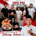 Penuh Keakraban, DPD PSI Way Kanan Beri Kejutan Ulang Tahun untuk Ketua DPW PSI Lampung Ahmad Rio Julian