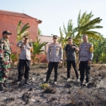 Kapolres Cirebon Kota Cek TKP Kebakaran Lahan di Kedawung