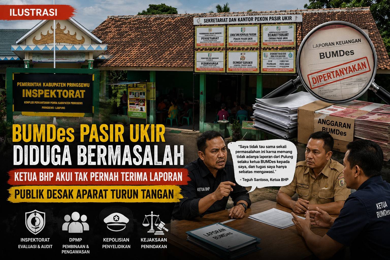 BUMDes Pasir Ukir Diduga Bermasalah, Ketua BHP Akui Tak Pernah Terima Laporan, Publik Desak APH Turun Tangan