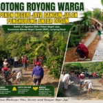 Warga Pekon Negeri Jaya Antusias Gotong Royong Bangun Jalan Penghubung Antar Dusun