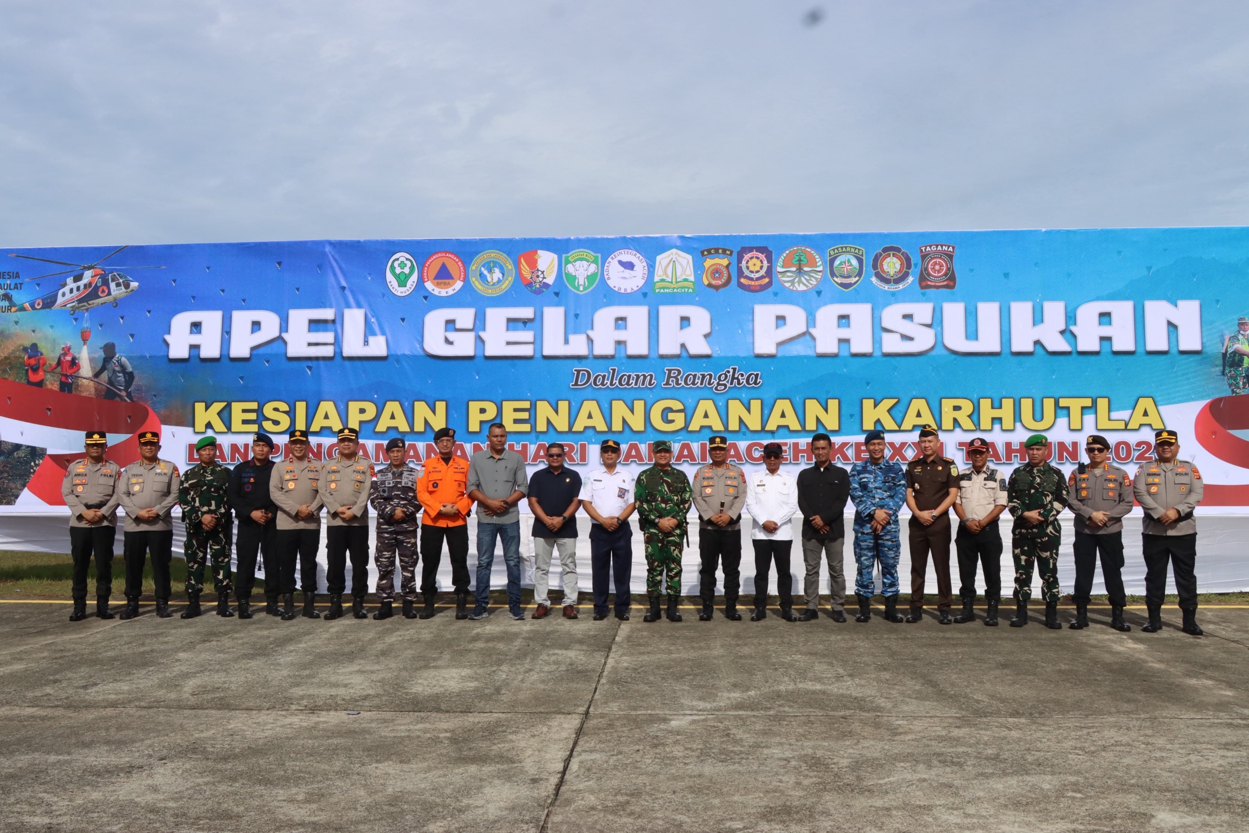 Kapolda Aceh dan Kasdam IM Pimpin Apel, TNI-Polri Perkuat Penanganan Karhutla dan Pengamanan HDA