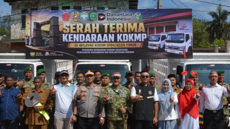 Kendaraan Koperasi Merah Putih Diserahkan, Pemko Langsa Dorong Ekonomi Gampong