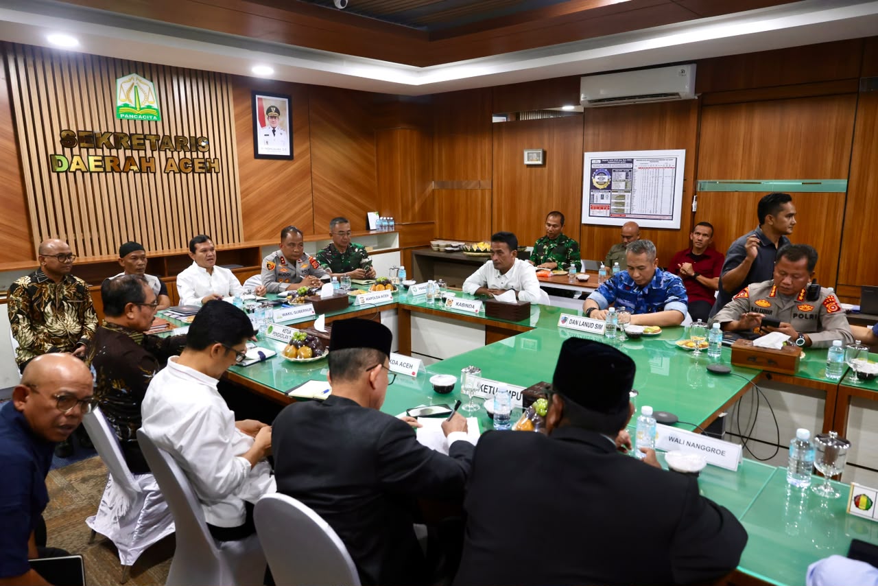 Rapat Forkopimda Aceh Bahas Kerusuhan dan Kepastian Hukum Bendera Bulan Bintang