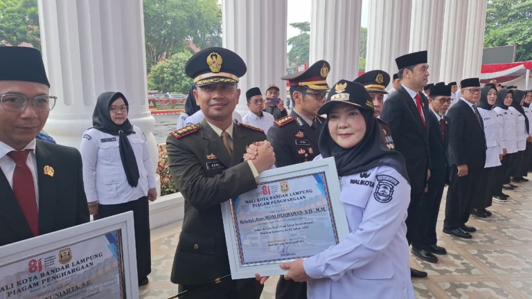 HUT ke-81 RI, Dandim 0410/KBL Ukir Prestasi Terbaik di Pemkot Bandar Lampung