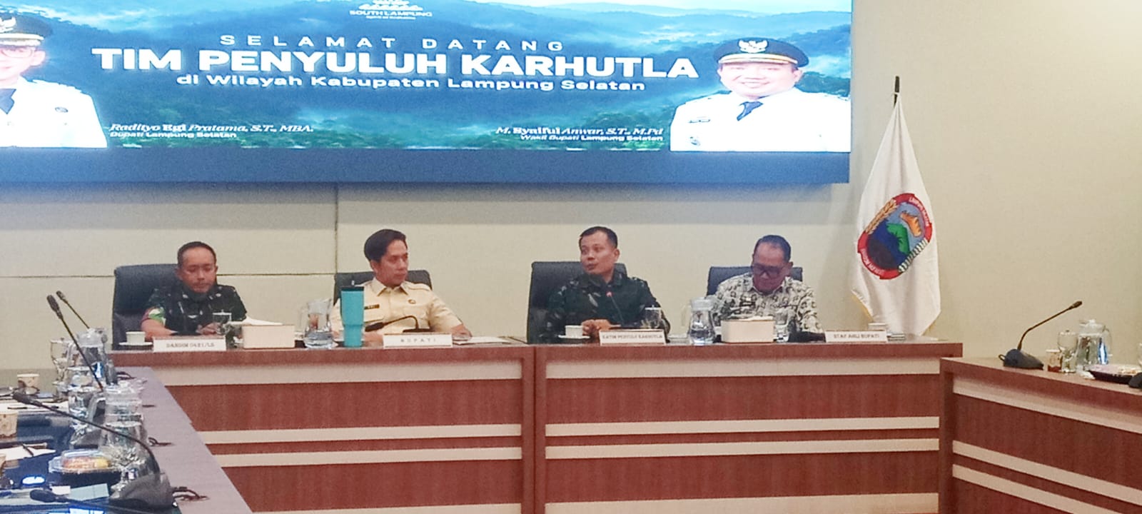Tim Penyuluh Karhutla Audiensi dengan Bupati Lampung Selatan, Fokus Perkuat Pencegahan Kebakaran