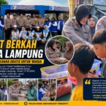 Jumat Berkah Polda Lampung, 140 Porsi Makanan Gratis Dibagikan kepada Warga