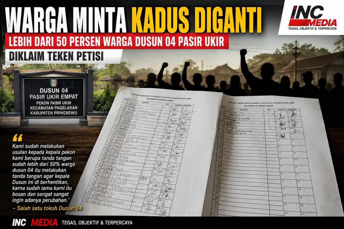 Warga Minta Kadus Diganti, Lebih dari 50 Persen Warga Dusun 04 Pasir Ukir Diklaim Teken Petisi