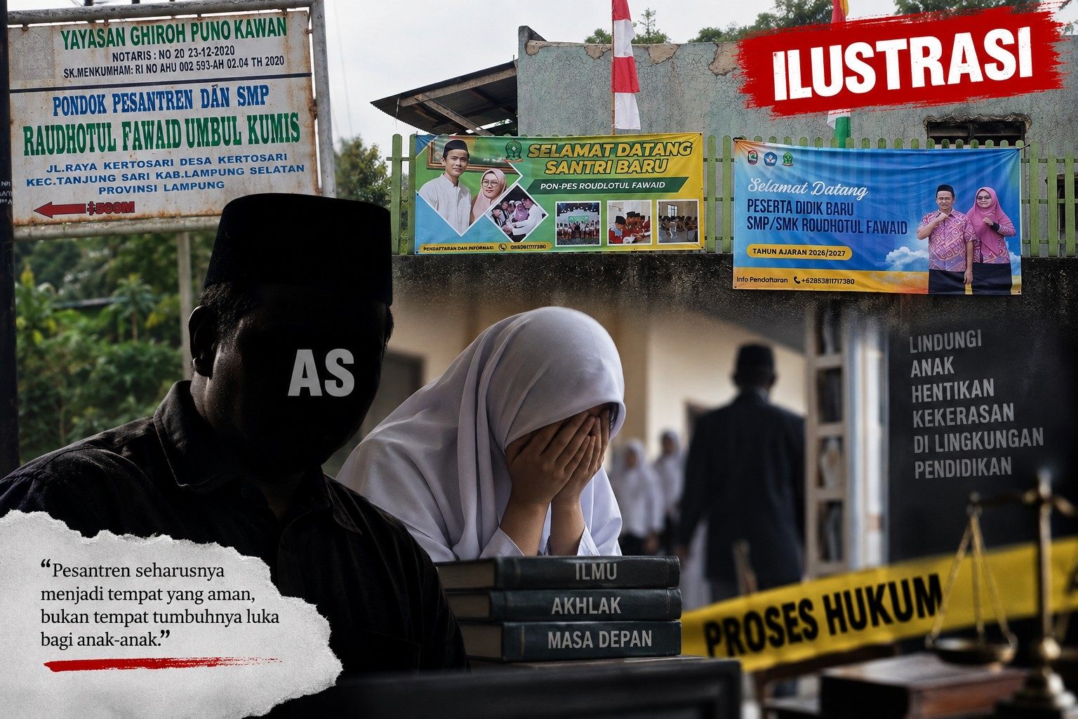 Dugaan Kekerasan Seksual di Pesantren Lampung Selatan: AS Membantah, Redaksi Soroti Upaya Penghapusan Berita