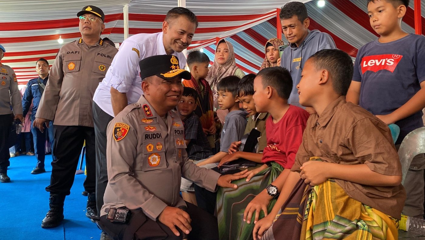 Kids Corner Bhayangkari Peduli Hibur Anak-anak di Aceh Tamiang