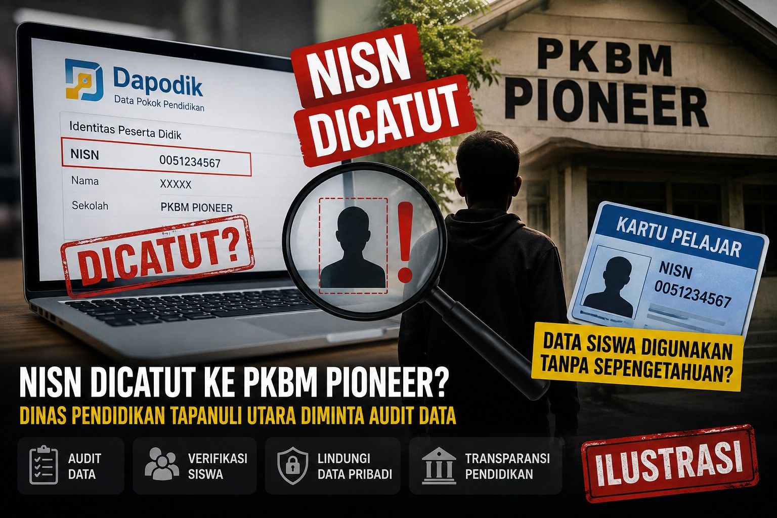NISN Dicatut ke PKBM PIONEER? Dinas Pendidikan Tapanuli Utara Diminta Audit Data Siswa