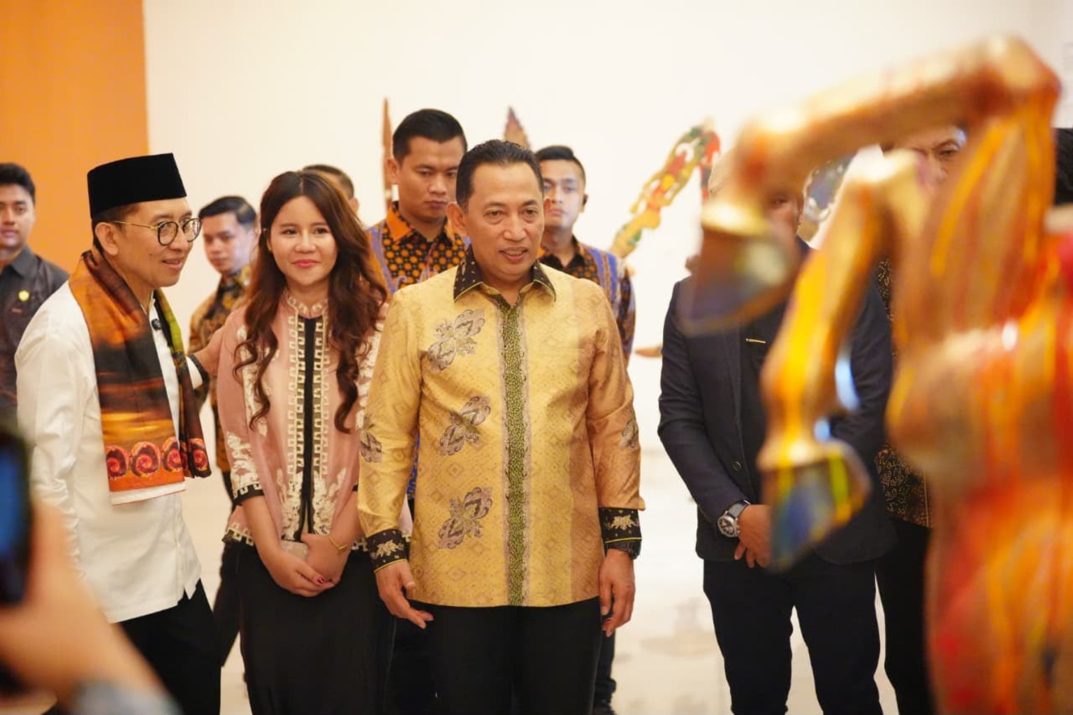 Kapolri Hadiri Pameran Nasirun “Bersimpuh di Kaki Para Guru” di Galeri Nasional