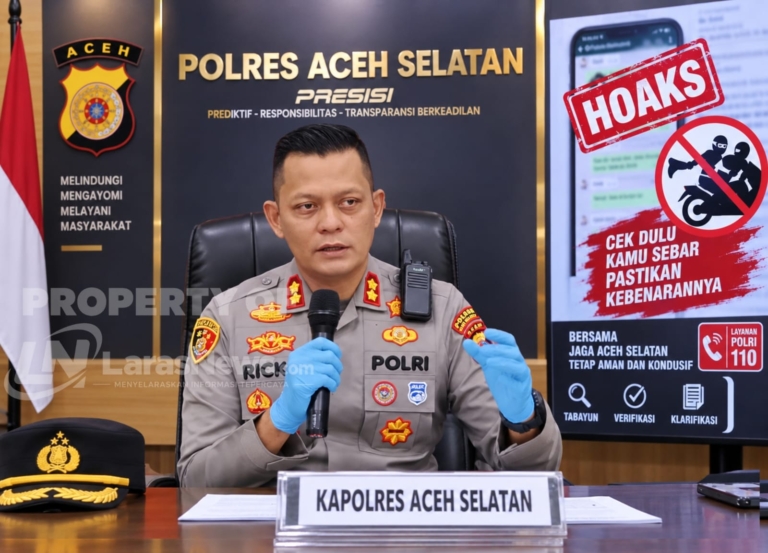 Isu Pembegalan Aceh Selatan Dipastikan Hoaks, Kapolres Minta Warga Tak Sebarkan Informasi Belum Terverifikasi