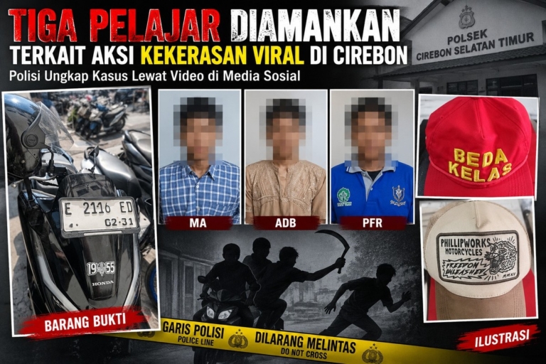 Kekerasan Pelajar Viral, Polisi Cirebon Seltim Amankan Tiga Terduga Pelaku