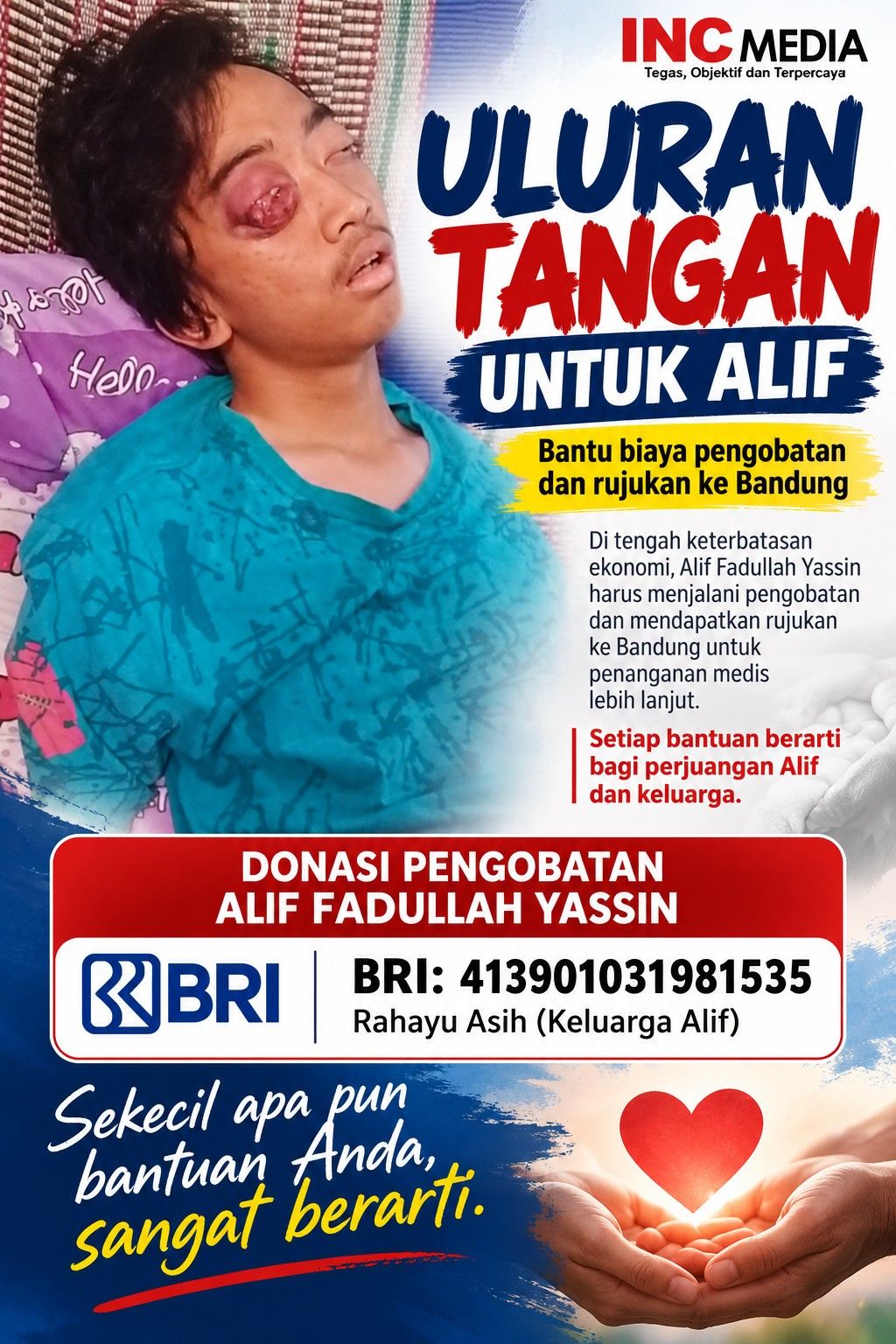 Uluran Tangan untuk Alif, Warga Cirebon yang Berjuang Jalani Pengobatan hingga Dirujuk ke Bandung