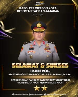 Kenaikan Pangkat Irjen Pol Adi Vivid, Dukungan Keluarga Besar Polres Cirebon Kota